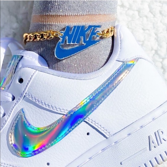 Nike Air Force 1 Shoes Sneakers AF1 Chrome - Picture 8 of 11